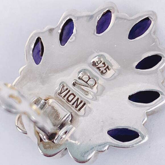 Nicky Butler Sterling Rainbow Moonstone Iolite Topaz Teardrop Clip On Earrings - Picture 9 of 15